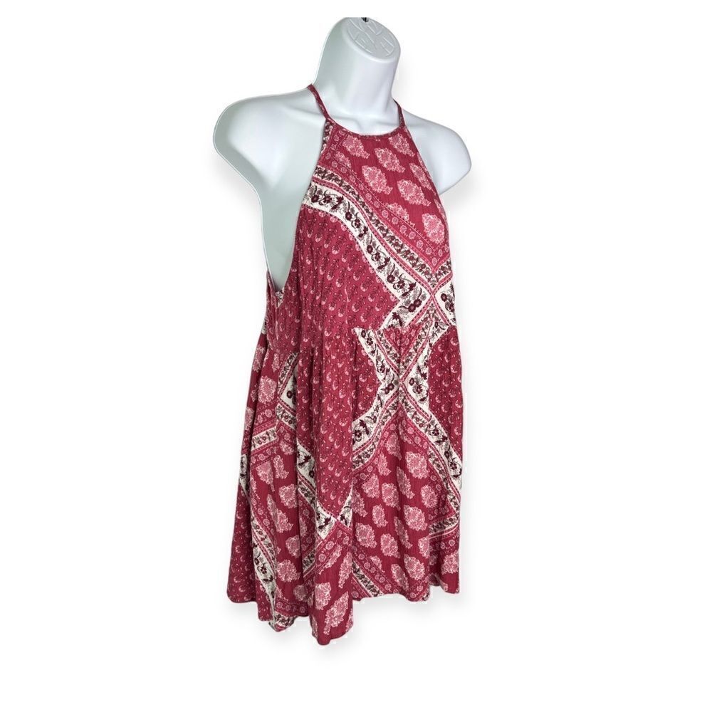 Show Me Your Mumu Womens S Red Wine Darcy Paisley Cloud Boho Tunic Dress - Picture 5 of 11